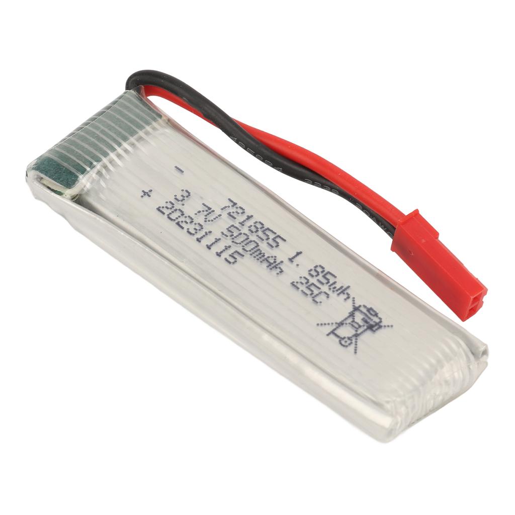 721855 Aircraft Lithium Battery 25C 3.7V 500mAh with JST Red Plug Aircraft Lipo Battery for U818A H37