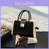 Schicke stilvolle Kontrastfarbe Handtasche kleines Quadrat für Damen in Wintermode
