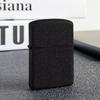 Creative Frosted Black Windproof Kerosene Wheel Lighter with Concave Bottom Iron Shell