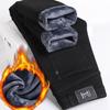Spring And Autumn New High End Plush Jeans For Men Straight Tube Slim Fit Elastic Thick Casual Pants Autumn And Winter Men'S Pants