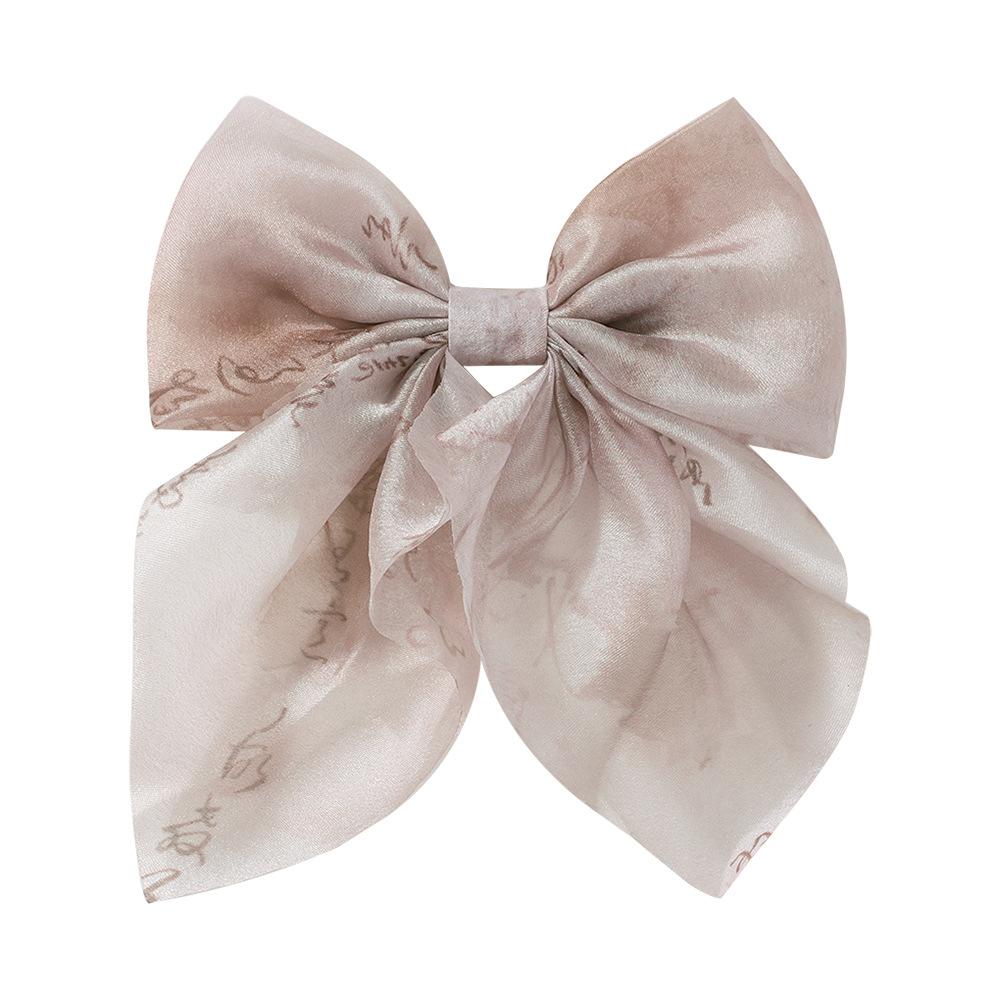2Pcs Baby Hair Clip for Girls Hair Tie Ink Style Bow Kid Hair Accessory Sping Autumn Princess Children Hairband
