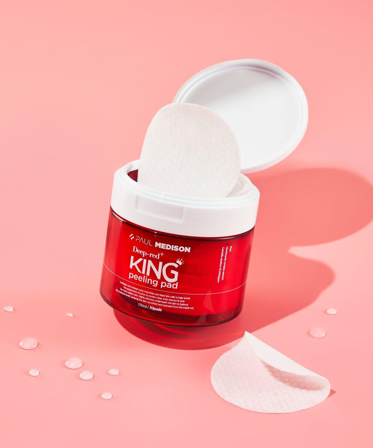 Deep Red Large Capacity King Peeling Pads 70 Sheets