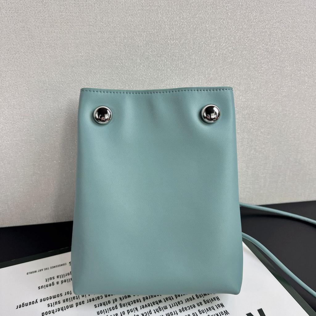 New Pebbie Mobile Phone Bag, Genuine Leather, High-end Messenger Bag, Cowhide, Light and Versatile, College Style, Shoulder Bag for Women