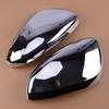 2pcs Chrome Car Plated Side Rearview Mirror Cover Trim Silver ABS Fit For Peugeot 2008 208 2013 2014 2015 2016 2017 2017