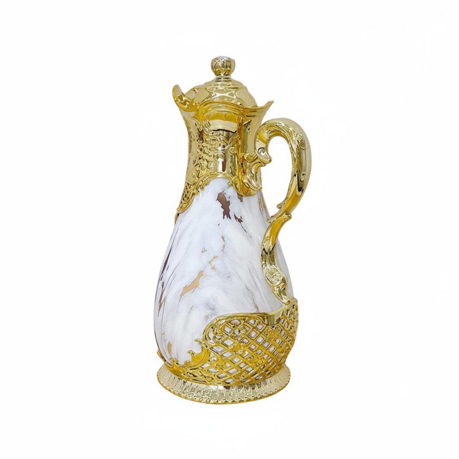 Arabisches Design Thermoskanne Glasinnenteil Verziert Isolierkanne Kaffeekanne white