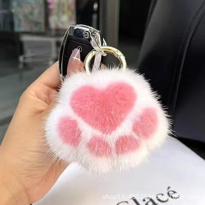 Postura sentada, chaveiro de urso de lã, fofo, moderno, boneca de resina requintada, chaveiro, pingente de mochila