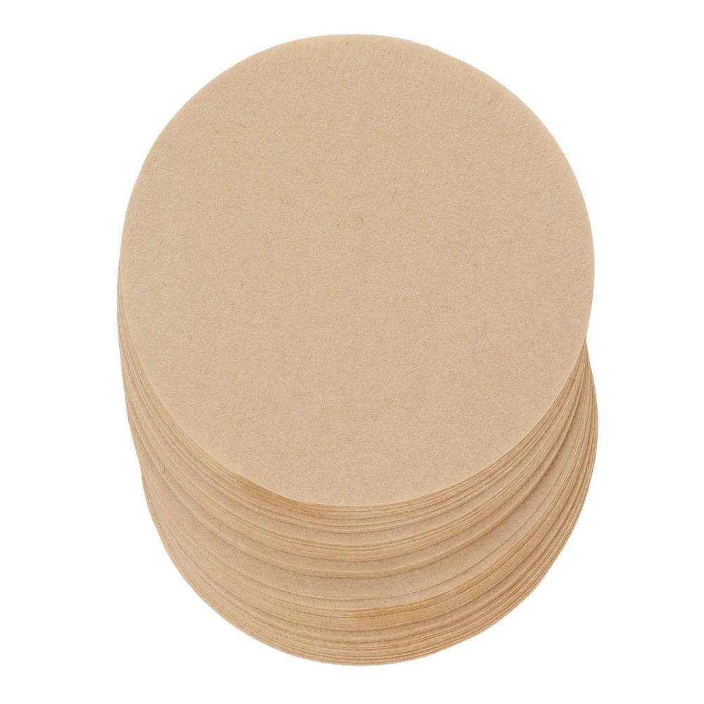 100pcs set 64mm Size Round Coffee Filter 100 Pcs Pack Round Shape Unbleached Coffee Filter Unbleached Nature Material
