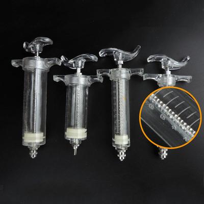 Jeringa de Acero Plástico Veterinaria de Inyección Automática de 20 ml 30 ml 50 ml 100 ml para Ganado Ovino Porcino Aves de Corral