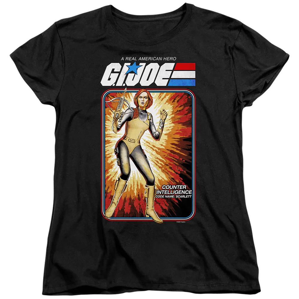 

G.I. Joe Scarlett Card Womens T Shirt Black Officially Licensed S