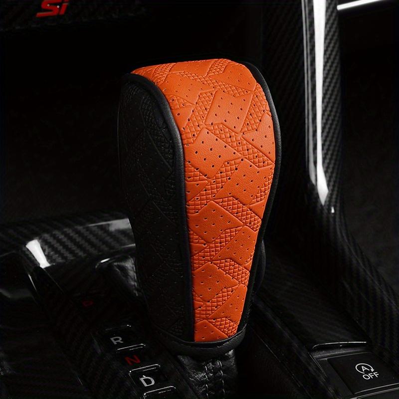 1 szt. Skórzany pokrowiec na skrzynię biegów z wzorem tysiąca ptaków, uniwersalny pokrowiec przeciwpyłowy na pozycje zmiany biegów w samochodzie