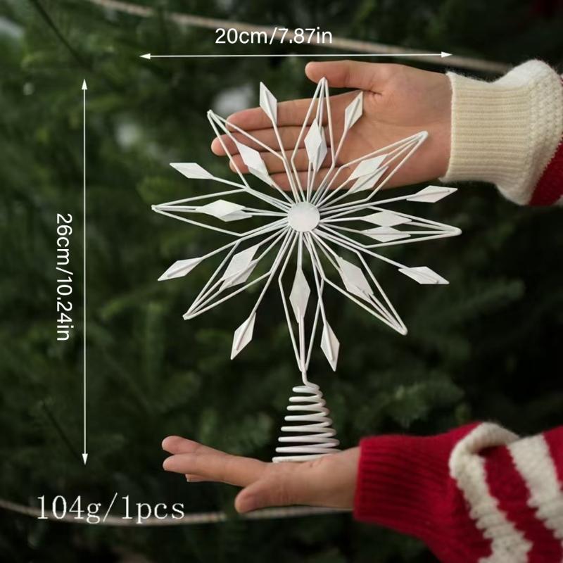 Christmas Tree Top Ornament Metal Star Shaped Tree Toppers Irregular Decoration for Home and Mall Parties Supplies