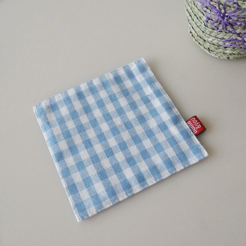 Tassenuntersetzer Drei Farben verfügbar Doppellagiger Stoff Reine Baumwolle Japanischer Stil Gitter