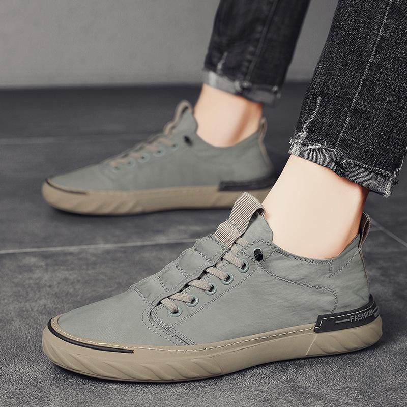 Men'S Shoes Spring Trend Men'S Sports Versatile Casual Lazy One Pedal Breathable Wear-Resistant Canvas Shoes