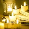 6pcs Simulation Flameless LED Candle  Lamp Waterproof Landscape Candle Lights  Garden Decoration