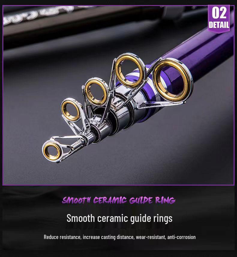 Super Hard Carbon Sea Casting Rod Set: Long-Distance, Smooth, Complete Fishing Gear Combo