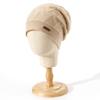 Winter Women's 100%Cashmere Twisted Flower Knitted Hat Warm&Fashionable Yarn Stacked Ha Outdoor Solid Color Thick Cap Men's