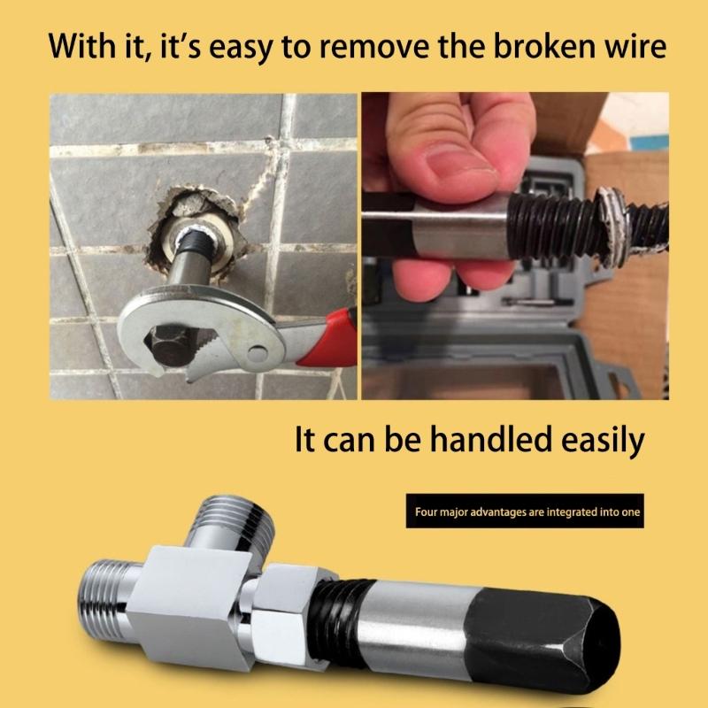 Plumbing Repair Kit With Carbon Steel Screw Removers Manual Plumbing Tool Set For Stripped Thread Extraction