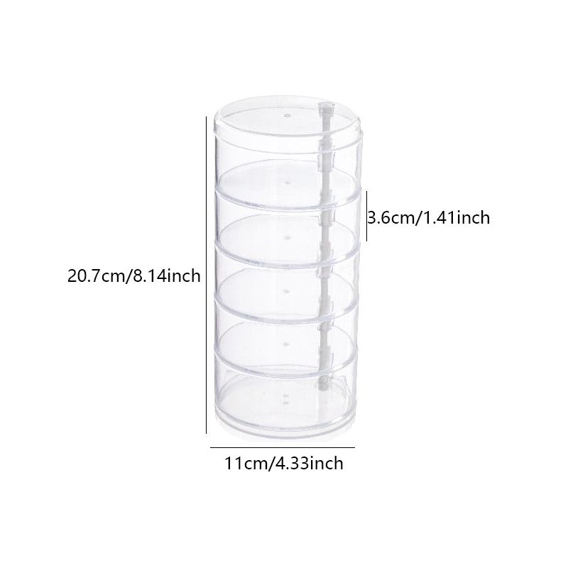 Transparent Rotating Dustproof Jewelry Box Multilayer Bracelet Earring Hairpin Jewelry Display Rack Storage Box Organizer Case