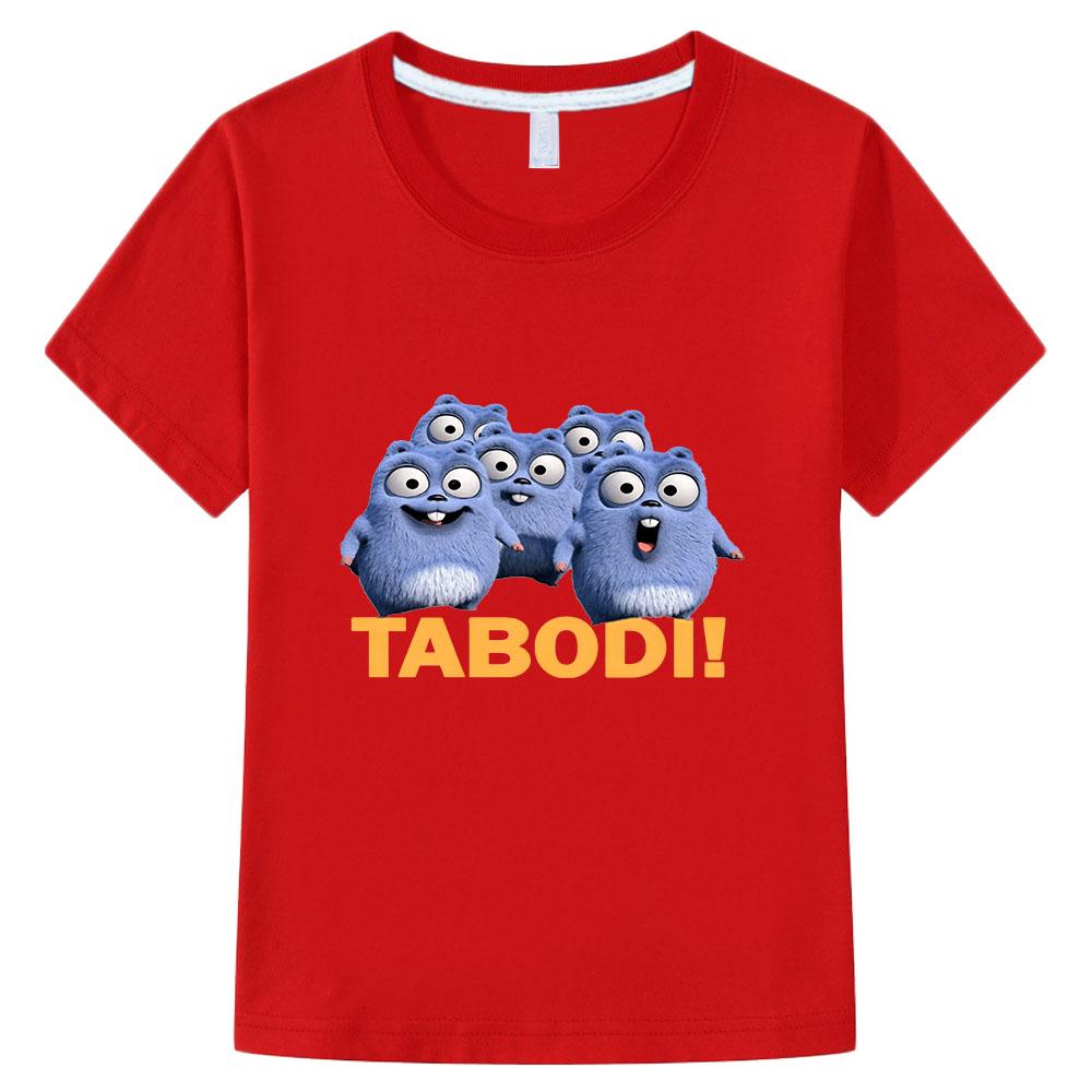 

Grizzy and The Lemmings Cotton Children s T-Shirt Cartoon Print Tees Casual Cute Boys Girls Tops O-Neck Short Sleeve Summer Anime T-shirt Fun T-shirt 100 красный