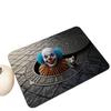 Durable Halloween Clown Doormat: Dirt & Wear-Resistant, Easy-Clean Entryway Floor Mat.