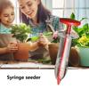 Sowing Dispenser Syringe-Type Elastic Spring Press Control High Accuracy Labor Saving Transparent Body Garden Seeder Planting Tool