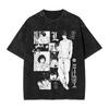 Manga DEATH NOTE T Shirts L Lawliet Graphic Print T-Shirts Washed Oversize Tshirt Short Sleeve Cotton Soft Tee Men Women Clothes