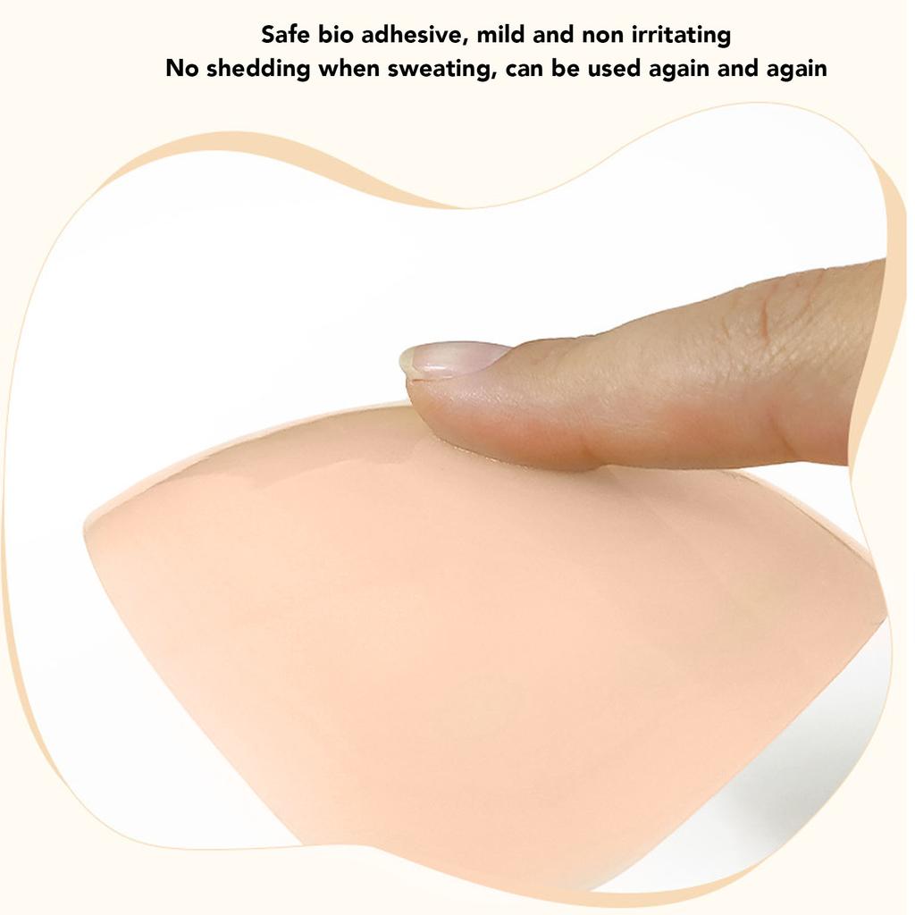 Triangle Sticky Bra Pads Water Proof Thin Edge Deep V Soft Reusable Adhesive Bra Inserts Pads 8cm