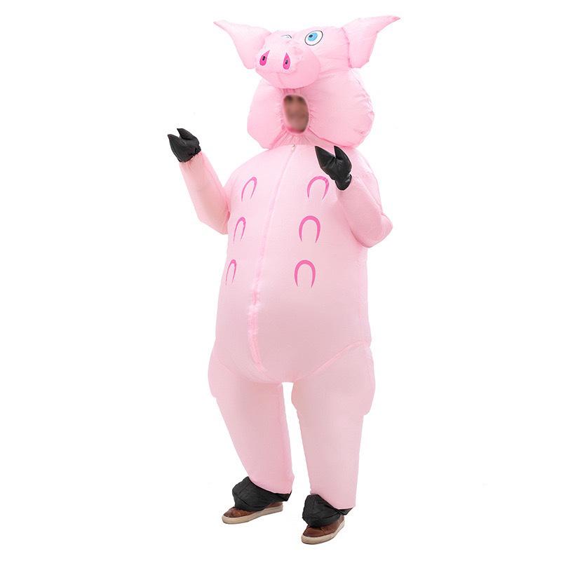 Pink Pig Inflatable Costume Jumpsuit for Party & Performance
