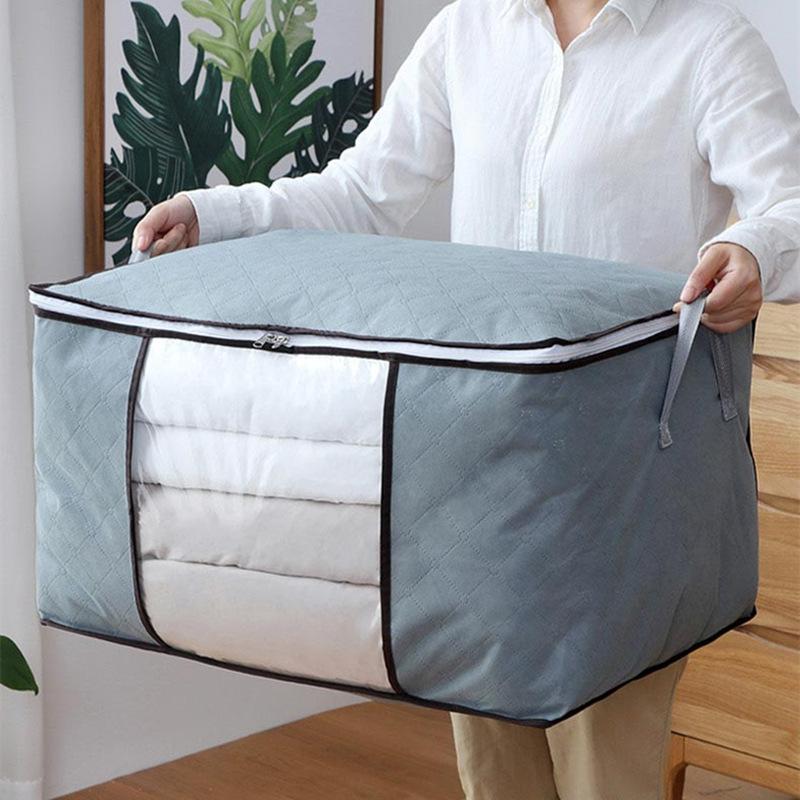Bamboo Charcoal Non-woven Fabric Cotton Quilt Storage Bag Large Moving Quilt Storage Bag Packing Bag Clothes