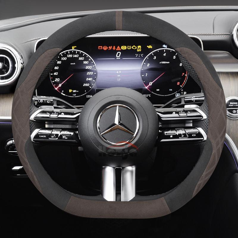 Suede Car Steering Wheel Cover for Mercedes Benz E GLC CLE CLA CLS C B A T GLA SLC 260 200 300 400 220 350 250 180 Accessories BG1