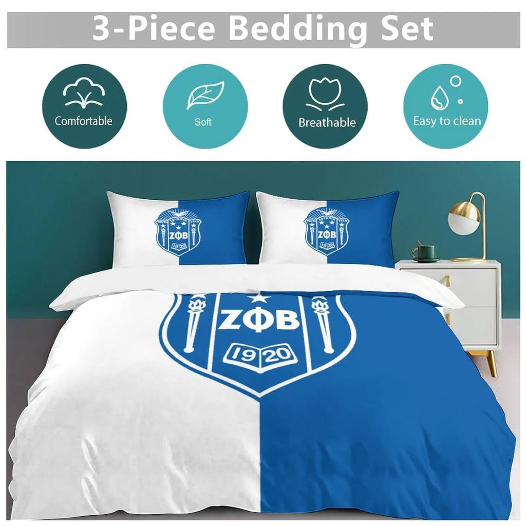 Zeta Phi Beta ZPB Sorority Bedding Set Boys Girls Twin Queen Size Duvet Cover Pillowcase Bed Kids Adult Home Textileextile