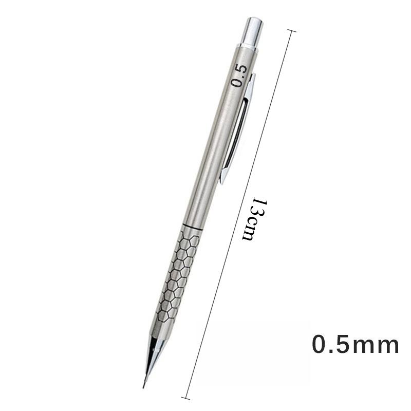 Automatic Pencil Metal Mechanical Pencil with Eraser Case 2b Hb Lead Art Sketch Supply Writing Stationery