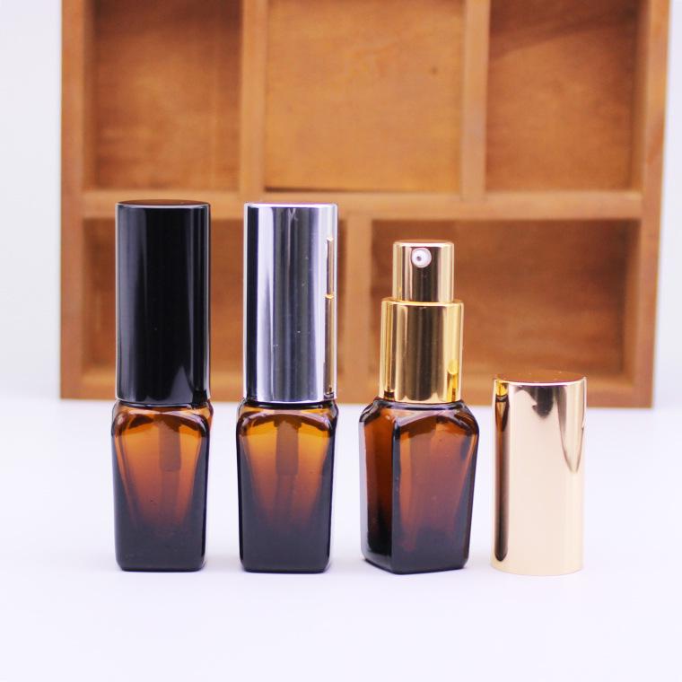 10ml Amber Glass Bottle with Pump for Essential Oils, Lotions, and Perfumes