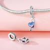 Beads Copper Charms Original Blue Airplane Heart Pendant Beads Fit Bracelet Jewelry Diy Women Fine Gift Accessory