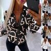 2023 Autumn Bestseller: Sexy V-Neck Print Women's Blouse