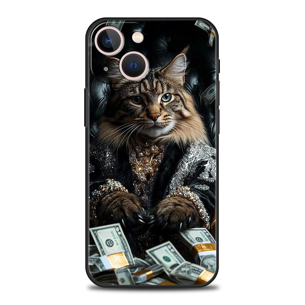 

Phone Case Cover for iPhone 17 Pro Max 16 15 14 13 12 11 Pro Max Plus 17AIR Shockproof Soft TPU Shell Money Cat Fundas Capas Bag iPhone 17 Air