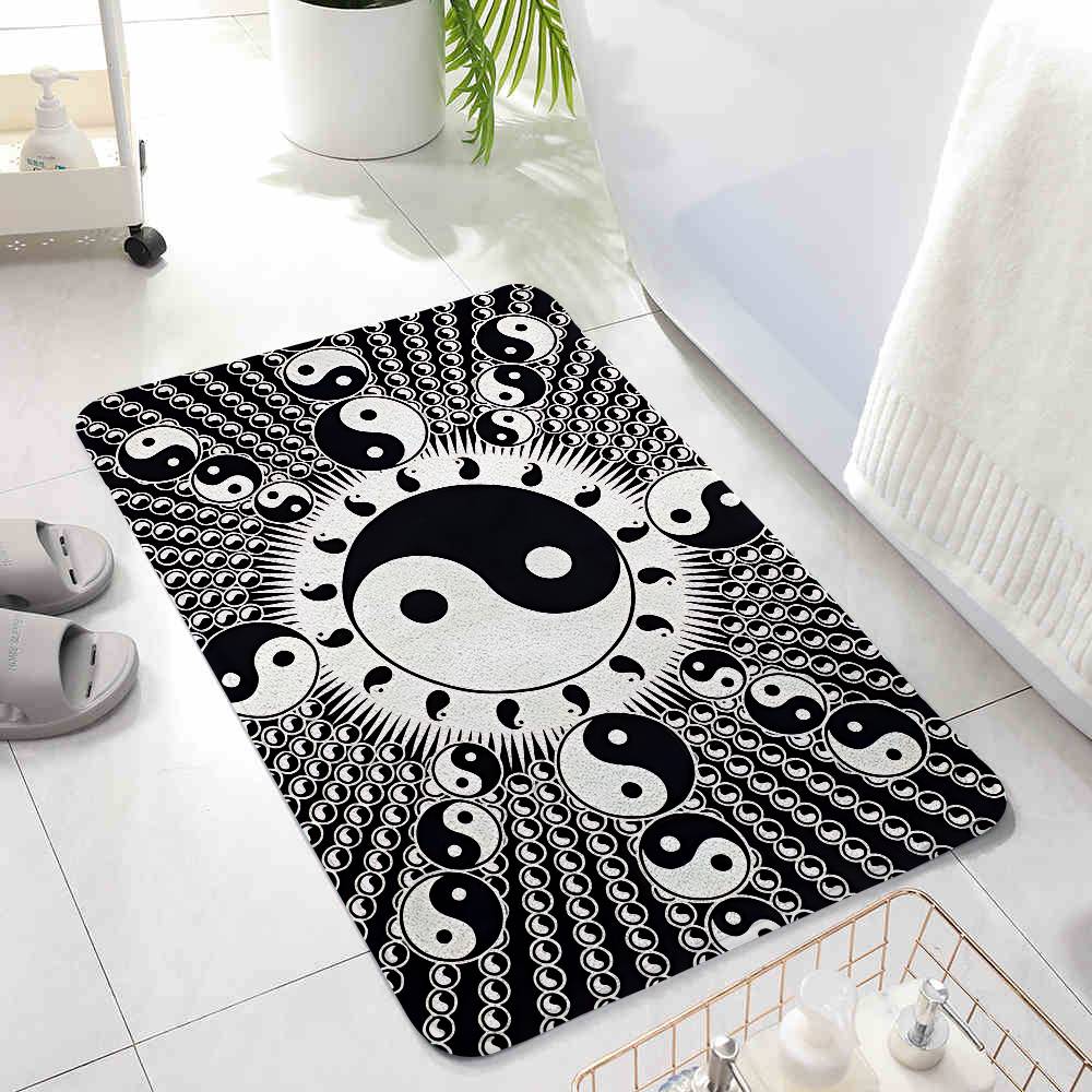 Chinese Tai Chi Bagua Yin Yang Floor Mats Home Laundry Rug Carpet For Living Room Decor Lounge Area Anti-slipEntrance Doormat