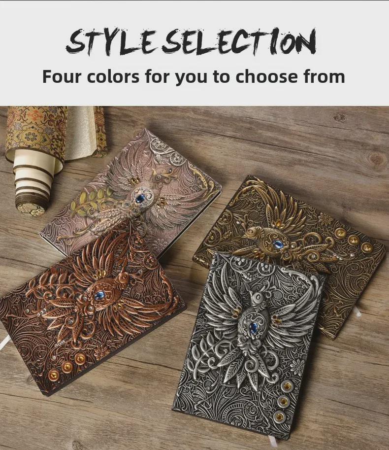 Phoenix Diamond European Retro PU Notebook & Travel Diary