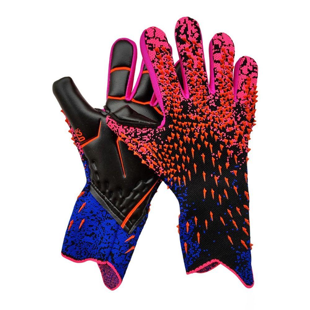 1 Pair Finger Protection Kids Goalie Gloves Rubber Goalkeeper Gloves Play Football