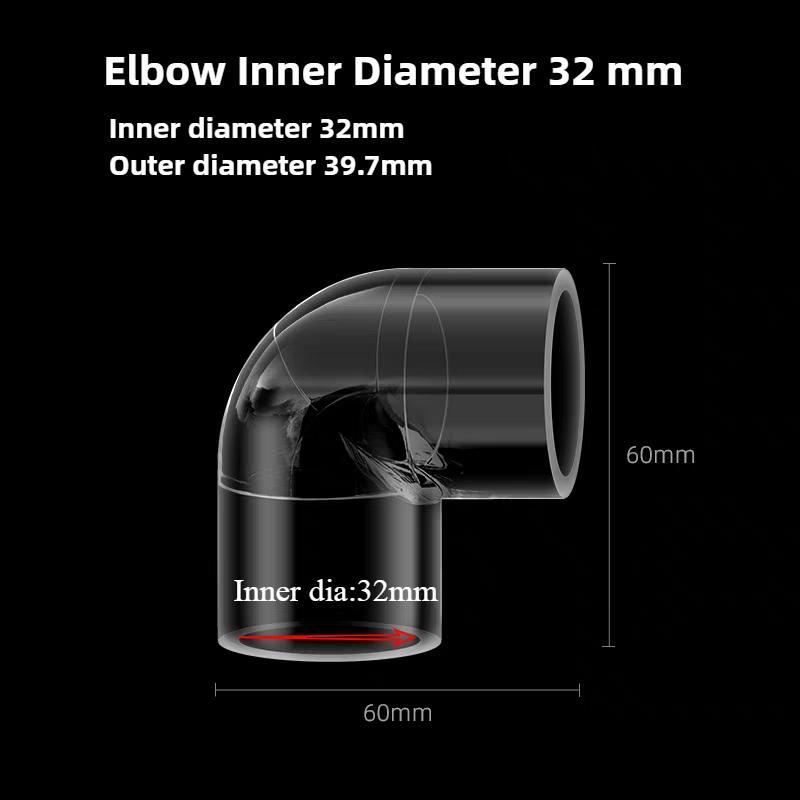 Transparent Fish Tank Water Pipe Acrylic Tube Fittings Elbow Joint Duck Bill Water Outlet Aquarium Accessries Rain Shower Outlet