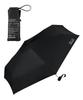 IZA Rib Wpc. Men's Parasol, Palm-Sized, Compact, Heat-Blocking, 100% Light-Blocking, Black, Length 53cm, ZA020-001-102