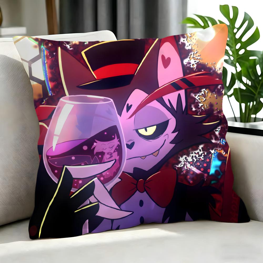 cartoon Hazbin Hotel Cushion Cover Cushion Cover Set 4Pcs 50x50 45x45 40x40 Pillowcase Decorative Sofa Home Decor