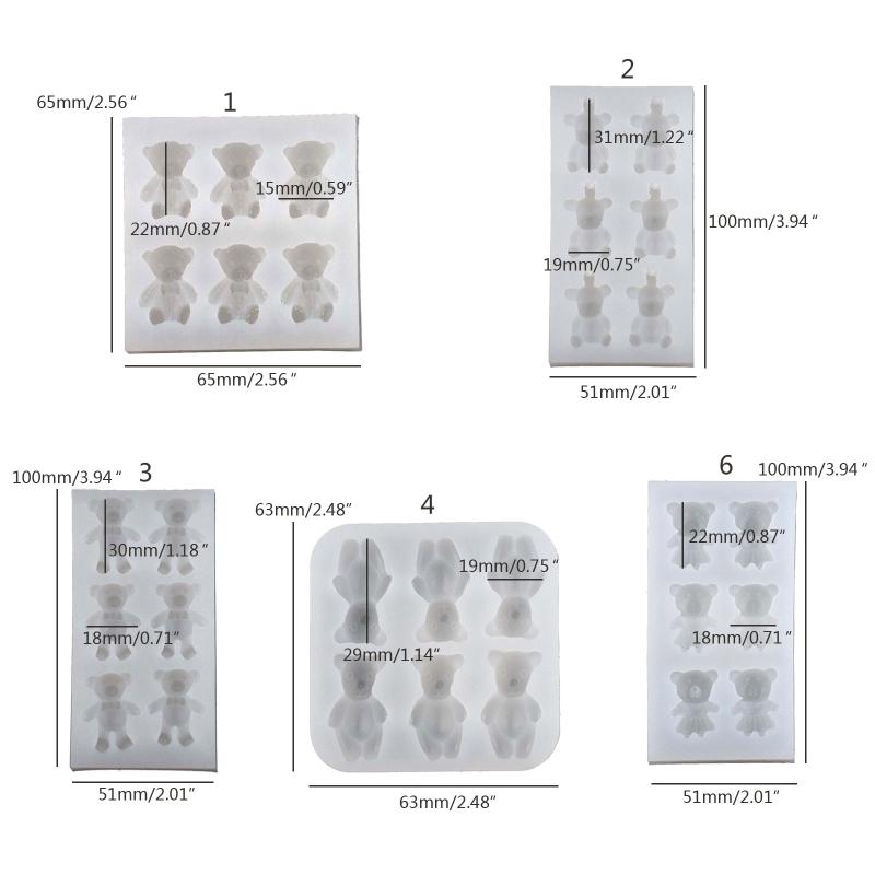 Bear Silicone Mold Fondant Molds For Cookie Decorating Bear Candle Molds For Candle Making Cake Decorating Molds
