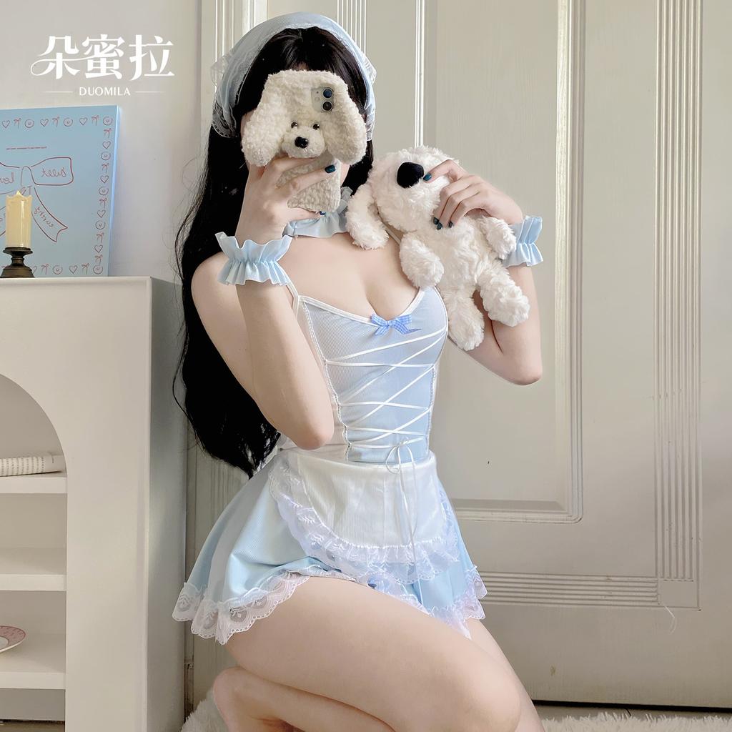 Domila sexy lingerie, feminine sense cute, maid small breasts, see-through, hot flirting, bed uniform temptation