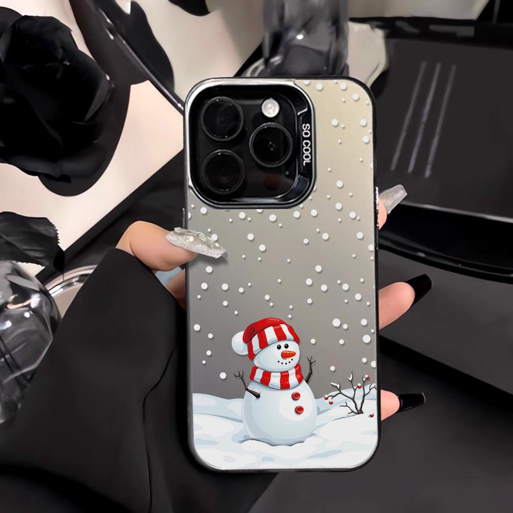 Christmas Cute Snowman for iPhone17ProMax Christmas Mobile Phone Protective Case Apple 15 Niche 16 Factory