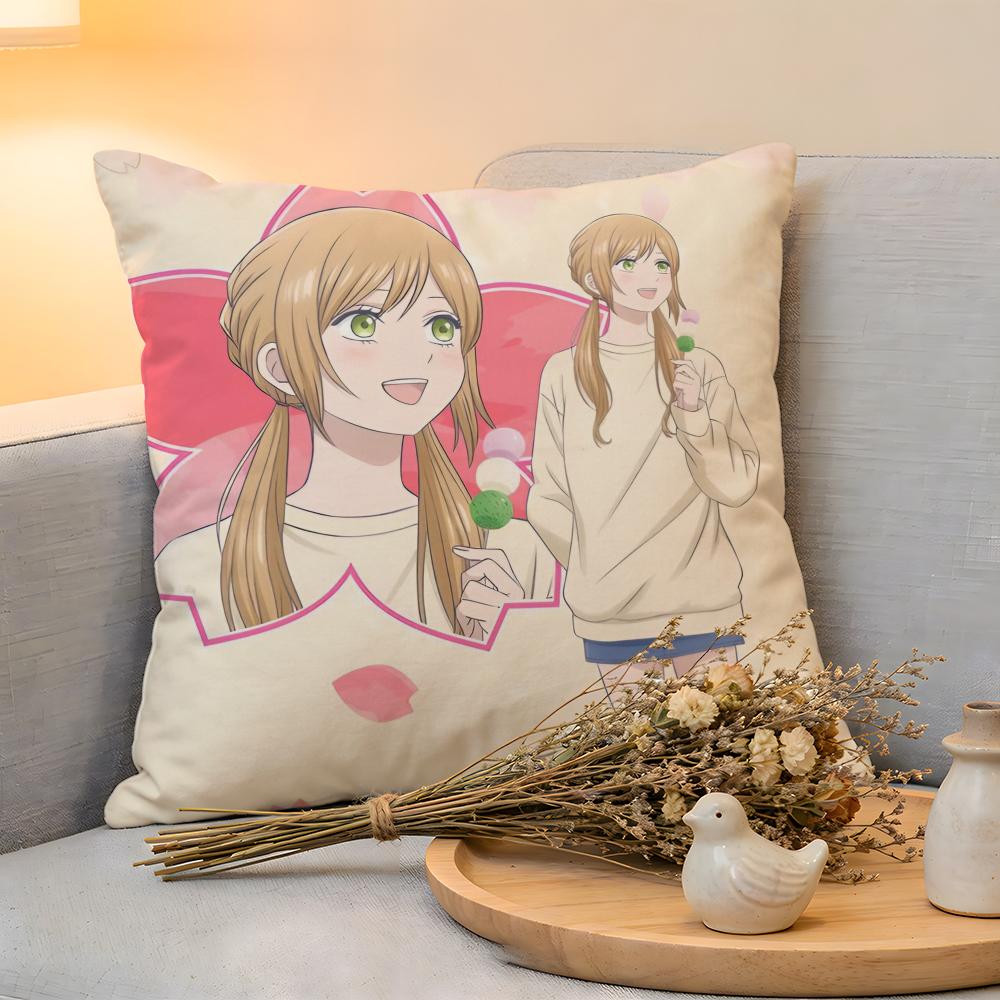 Cushion Cover  Linen  SkinFriendly Soft Decorative Case For Sofa Home Decor Kwaii AAkane KKinoshita Pillow cover