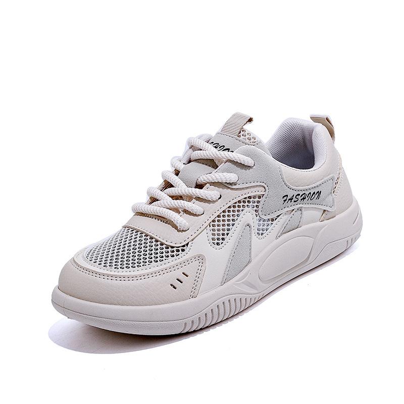 2025 little white shoes children's summer new Korean version of leisure sports versatile breathable mesh board shoes women HY6662