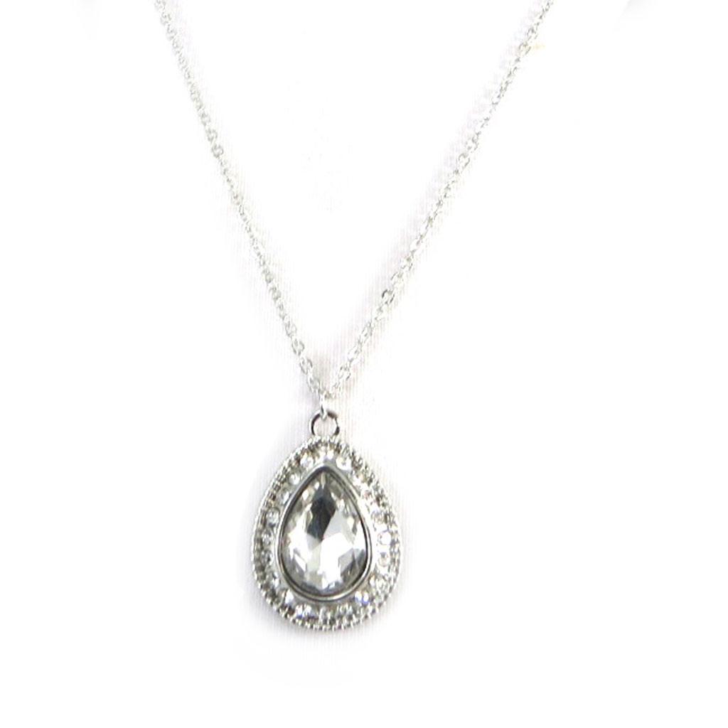 Les Trésors De Lily [N3085] - Silver White 'Sissi' Designer Necklace