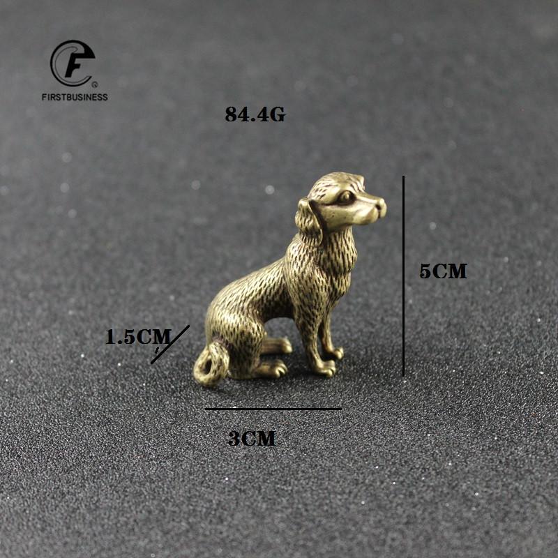 Copper Dog Big Figurines Interior Home Decor Furnishings Handmade Solid Brass Animal Statue Decrations Car Ornament Craft