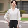 Women's V-Neck Long Sleeve Commuter Blouse